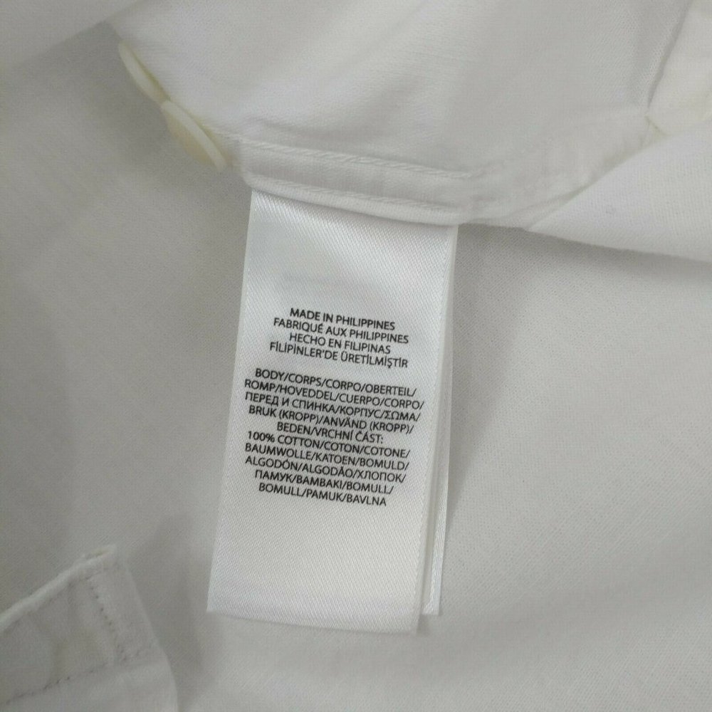 $148 Polo Ralph Lauren Eagle White Short Sleeve Men Shirt Size M Rare Pockets - Picture 7 of 9